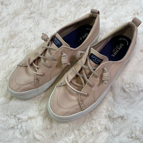 Sperry Women's Size 9.5 Top-Siders Crest Vibe Washed Pink Sneakers Memory Foam - Picture 1 of 13